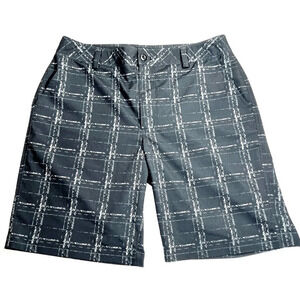 UNDER ARMOUR Men’s Performance Gray Plaid Casual Golf Shorts‎ Size 34R Athletic